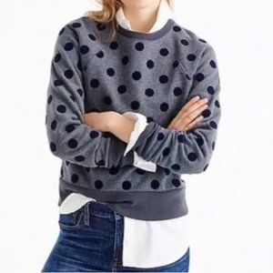 J. Crew Velvet polka dot sweatshirt